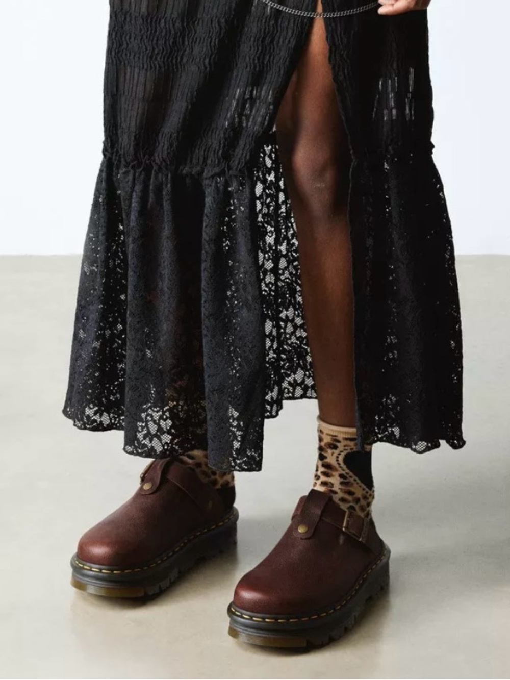 Dr Martens Leather Platform Mules - Picture 4 of 4